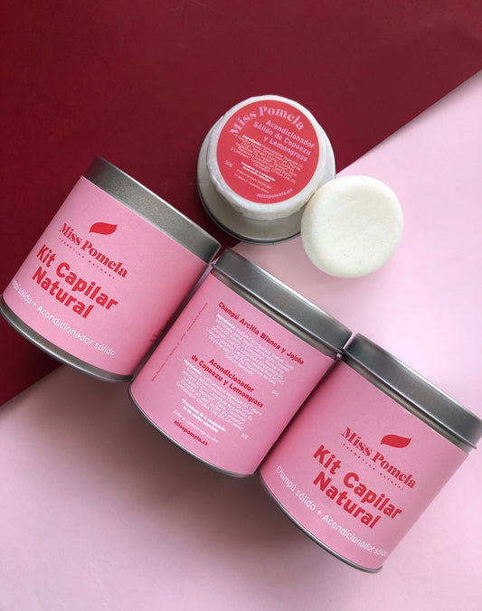 Kit Capilar Natural con champú y acondicionador. Uso frecuente