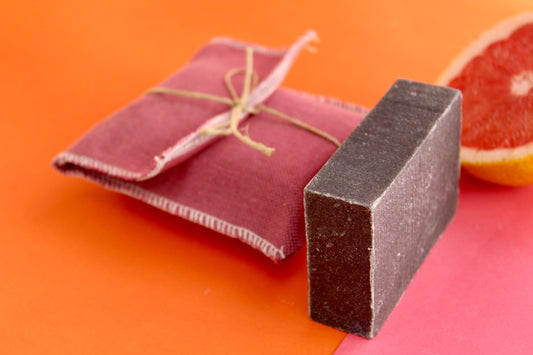 Artisan activated charcoal and mint soap